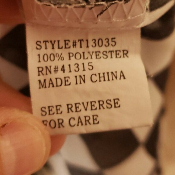 RoomMates Womens Checked Semi Sheer Top Medium - Picture 7 of 8